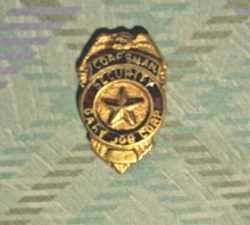 Vintage~Corpsman~Gary Job Corp~Gold Tone~Red Enamel~Screwback Pin~1950's
