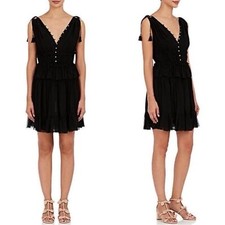 Ulla Johnson Noelle Black Silk Dress Size 6