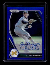2021 Panini Prizm Draft Picks Base Autographs Prizms Blue #61 Steven Hajjar /99