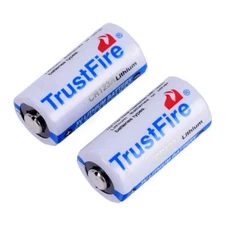 2pcs TrustFire CR123A 123A 85177 Lithium Battery 1400mAh 3.0V Batteries EXP 2035