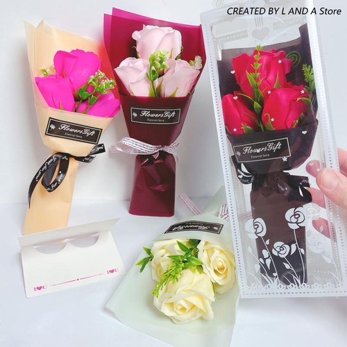 Valentine Day Gift Artificial Flower Rose Soap Bouquet Gift Box Flower Creative