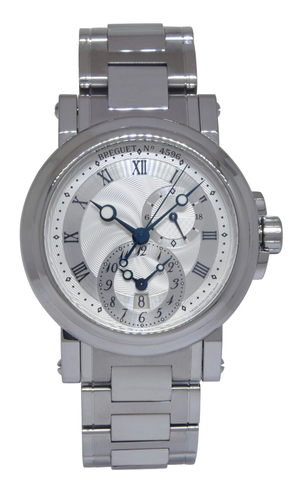 Breguet — Breguet Marine Dual Time GMT Steel Mens 42mm Automatic Watch B/P '14 5857ST