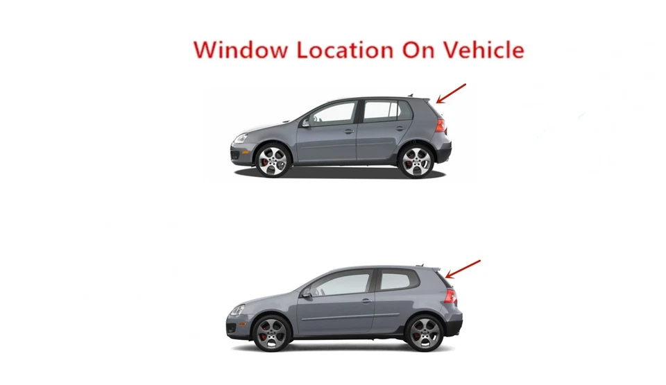 Fits 2010-2014 Volkswagen GTI Golf Hatchback Back Window Glass Heated Rear  Foto 4 de 4