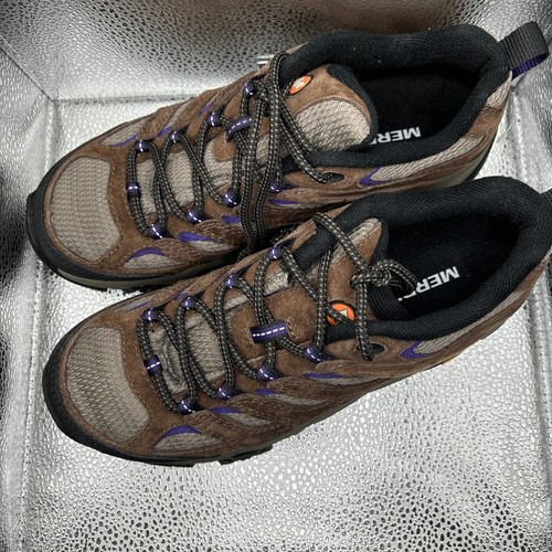 Merrell Women's Hiking Trail Shoes Size 7 Pair NEW Sample Brown Purple - Picture 4 of 5