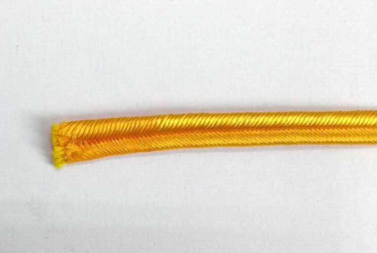 Cinta De Cuerda Trenzada De Rusia Naranja / Dorada 5mm 3/16" Material De Rayón