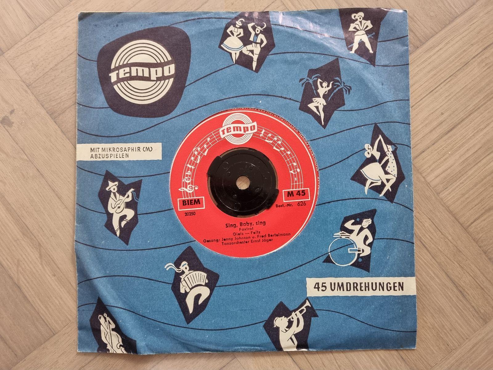 7"" Single Jenny Johnson & Fred Bertelmann - Sing, Baby, sing Vinyl Germany