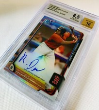 2015 Bowman Chrome Rafael Devers 1st Bowman Refractors Auto BGS 8.5/10 #40/499