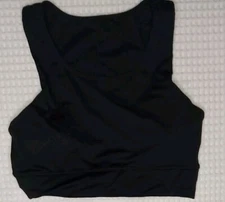 Nine Bull Womens Black Size XL Racerback Sports Exercise Bra 