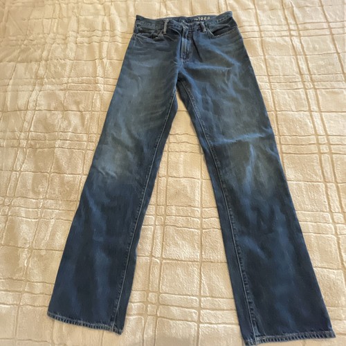 Gap 1969 Easy Men's Jeans 33x36 ACTUAL 33x35 Blue Medium Wash Denim 54203 - 第 1/18 張圖片