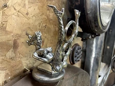 V8Girl / Solid Metal / Custom Hood Ornament for Rat Rod / Hot Rod  / Nude