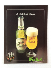 GROLSCH Vintage PRINT AD Lager Beer Bottle Glass Foam Holland A Dutch of...