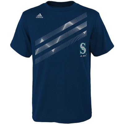 NWT Adidas Seattle Mariners MLB Laser Field Youth Short Sleeve T-Shirt
