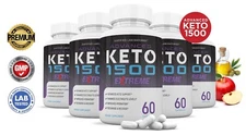 Advanced Keto 1500 Keto ACV Pills Extreme 1675MG New Improved Formula 5 Pack