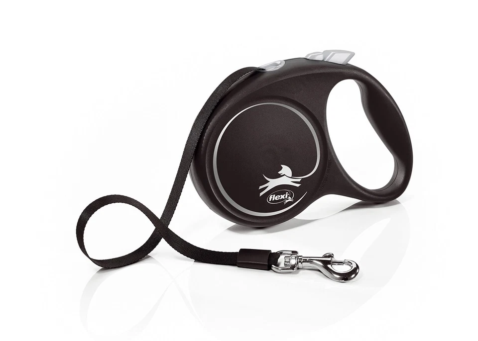 Flexi Noir Design M Ruban 5m Noir Chien Laisse - Photo 1/1