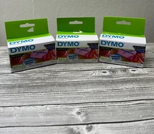3-Packs- Dymo 2 x Black & 1 Blue -Embossing Label Maker Tape 3/8W in x 9.8L ft