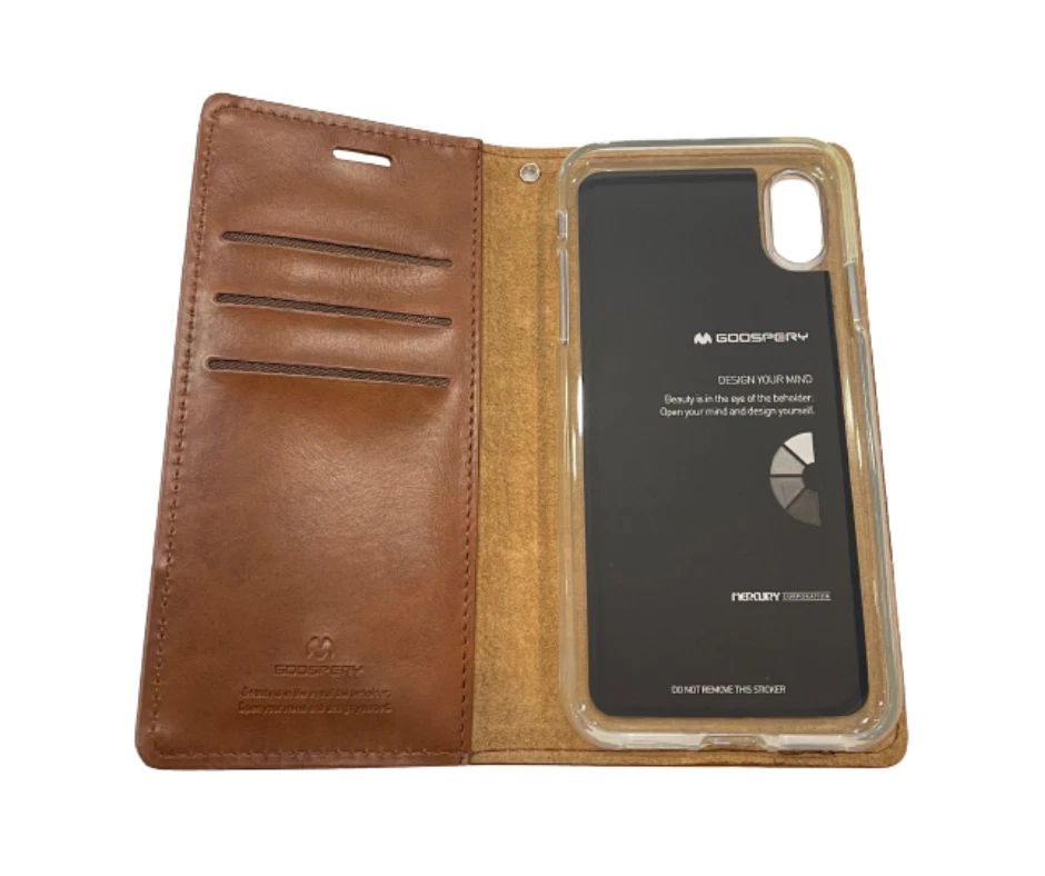 Goospery Bluemoon Cuero PU Billetera Estuche Portatarjetas Cubierta Para iPhone 6/7/8/XR Foto 3 de 4