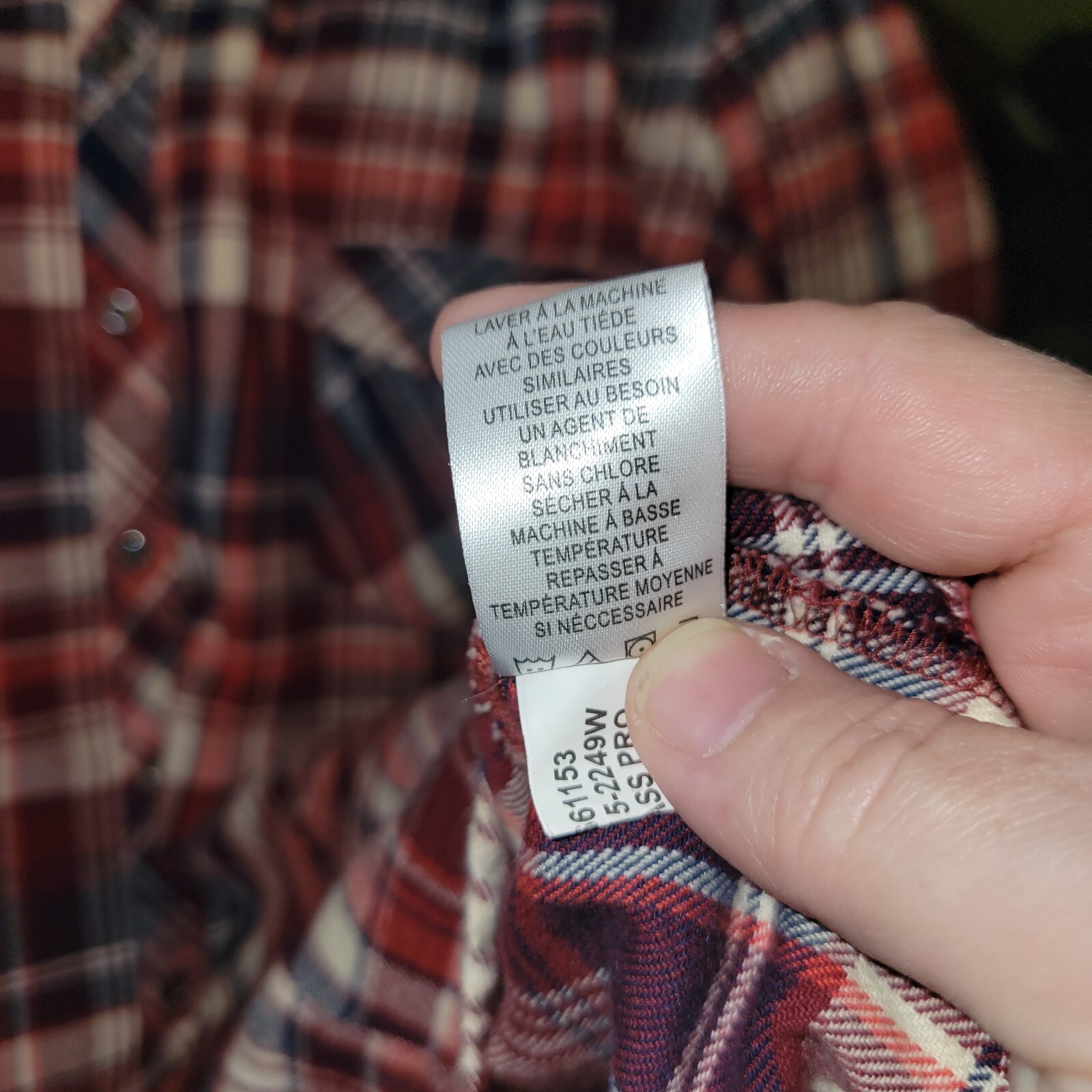 Natural Reflections Plaid Flannel Button Down Shi… - image 14