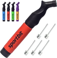 SPORTBIT Ball Pump for Sports Balls - Push & Pull Inflating System - Hand Pump 