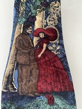 Wembley 1992 Gone With The Wind Blue Silk Made in the USA Mens Neck Tie Novelty