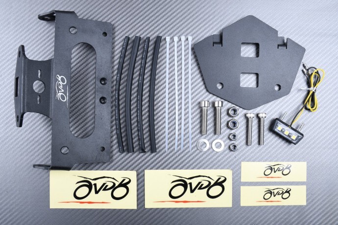 Support de plaque BMW S1000RR 0E21 de 2019 à 2022 en aluminium noir