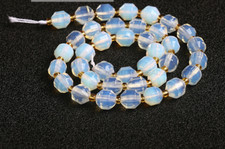 6/8/10mm Faceted White Opal Moonstone Gemstone Loose Beads 15" AAA