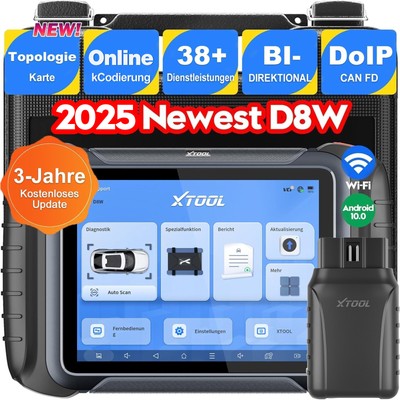 XTOOL D8W WiFi OBD2 Diagnosegerät ECU Codierung, Schlüsselprogrammierwerkzeug