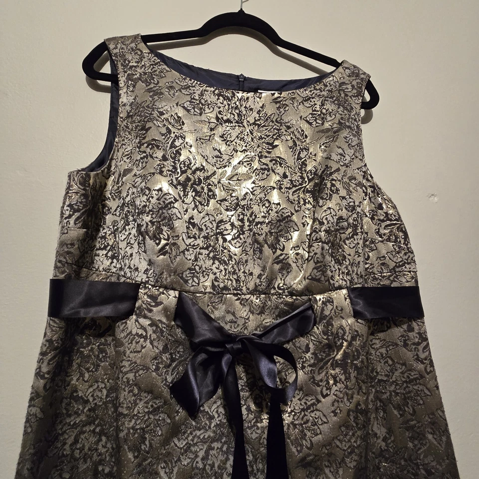 Vestido Vaina Jessica Howard Dorado Negro Para Mujer Talla 16 Fiesta Boda Elegante Foto 3 de 4