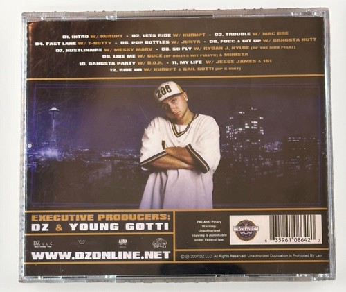 CD: DZ - Sleepless City Livin Rare Seattle Rap G-Funk Kurupt Messy Marv - Imagen 2 de 5