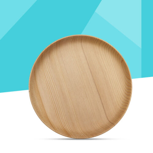 Wooden Fruit Plate Round Serving Platter Round Wood Plate Dessert Serving Plates