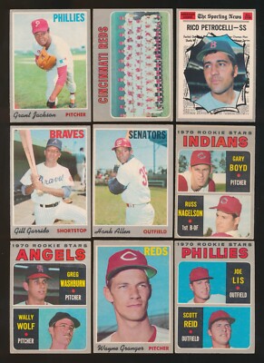 1970 O-Pee-Chee (OPC) Baseball -LOW to MID-GRADE Lot (50) Diff w/ MINOR STARS