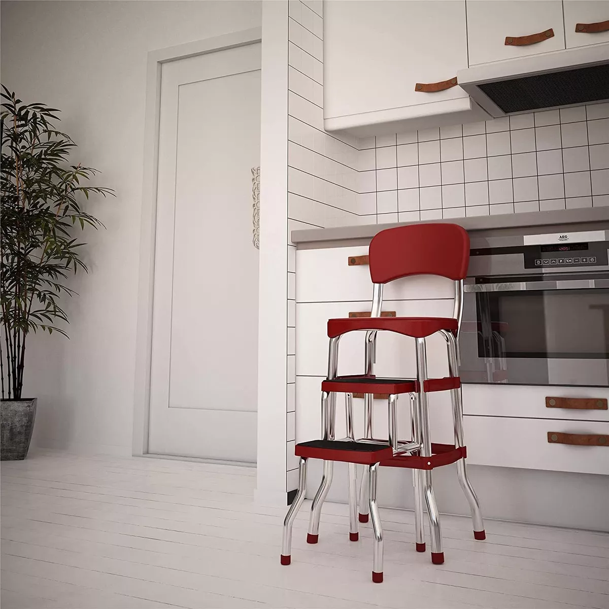 Retro step stool with sliding steps sales