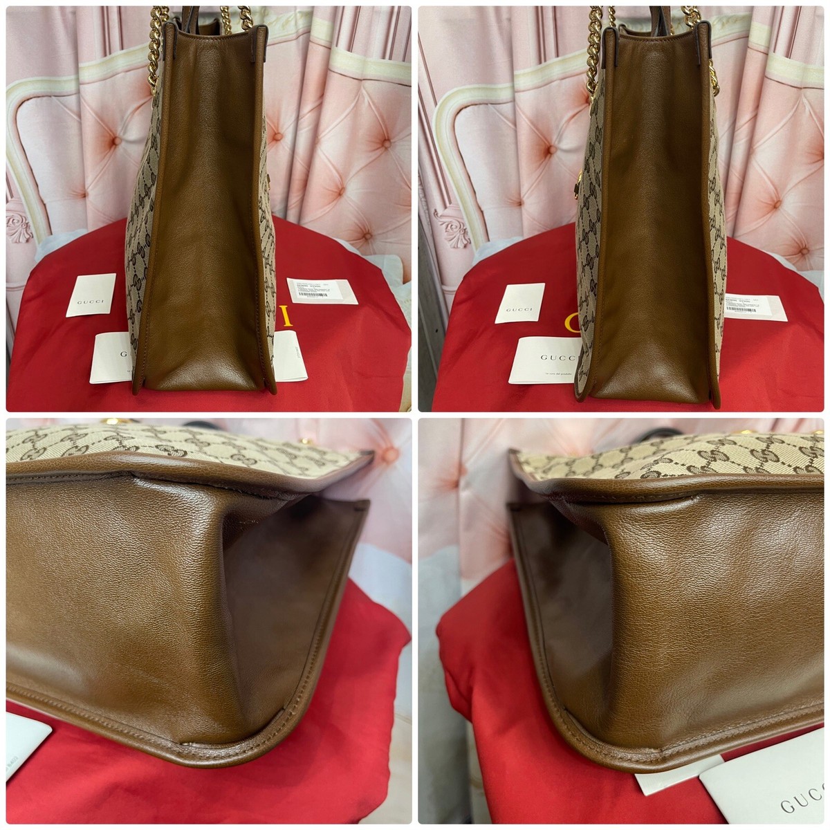 Gucci GG Supreme Horsebit 1955 LARGE Canvas Tote/shoulder Bag NWTS