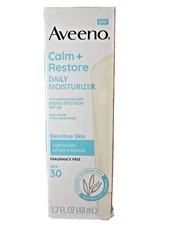 Aveeno Calm Restore Daily Moisturizer Broad Spectrum SPF 30 1.7 FL OZ Exp 04/26