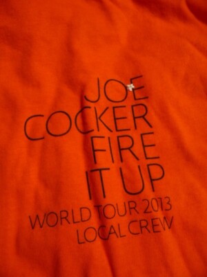 Joe Cocker Fire it Up tour 2013. Crew T Shirt Größe L