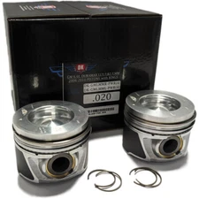 New DK Piston Set (8) w/ Rings - .020 - 2006-2010 GM Duramax 6.6L LLY LBZ LMM