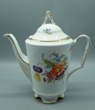 Schlaggenwald Haas & Czjzek Chodau Böhmen Kaffeekanne um 1920/30 Blumen