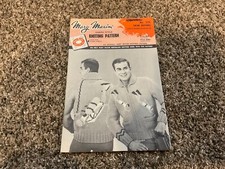 VTG Mens Skin Diving Dude Cardigan Mary Maxim Graph Knitting Pattern 525