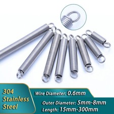 Stainless Steel Spring Wire Dia 0.6mm Expansion Extension Springs With Loop End