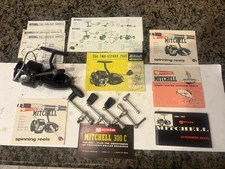 Vintage Mitchell 300A Spinning Reel - France Fishing Collection, Handles & Manua