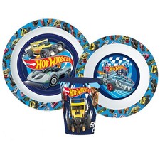 Hot Wheels Blue Fire dinnerware, micro plastic set with cup 260 ml