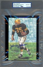 John Henry Johnson Gem Mint 10 PSA DNA Signed Goal Line Art Card GLAC 1