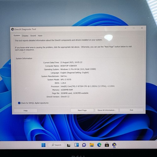 Dell Laptop XPS 15 9570 15.6" 4K Touch i7-8750H 16GB 512GB Win 11 No GC Model - Picture 2 of 12