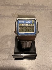 Seiko Quartz LC Chronograph A128-5000 Vintage Digital Watch Steel 1970s