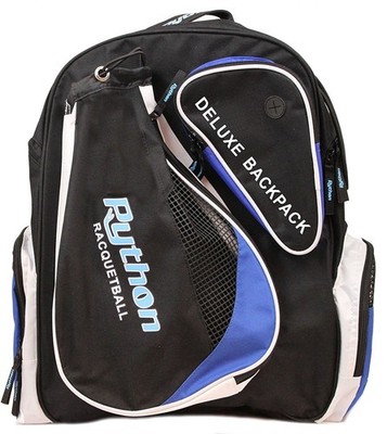 Python Deluxe ''Backpack'' Racquetball Bag Series (Black/Blue, Black/Red) Colors