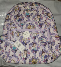 New Vera Bradley Disney Belle Floral Campus Backpack Beauty & The Beast