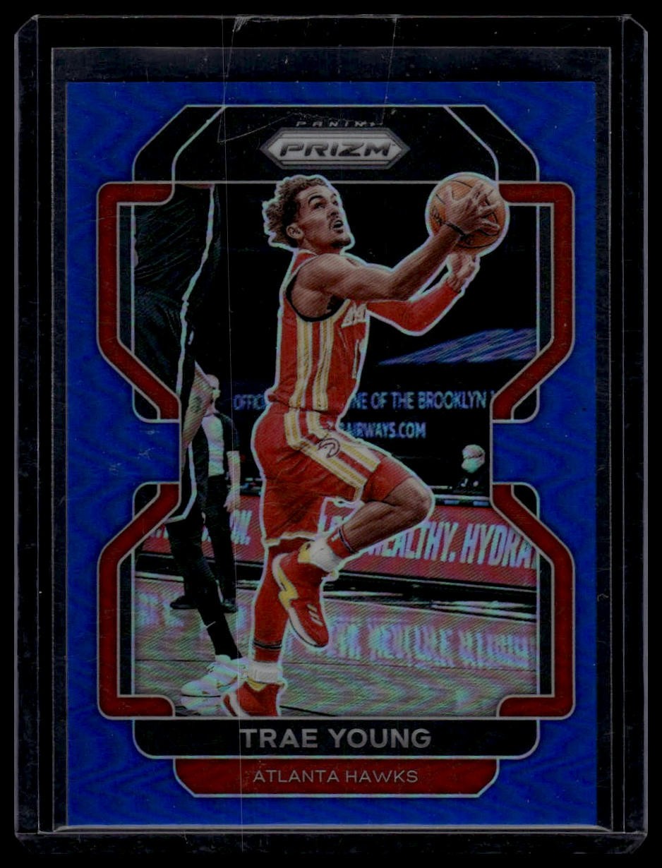 2021-22 Panini Prizm #26 Trae Young Blue Prizm /199