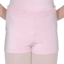 Capezio Kids Intermediate 6/7 Pink Shorts With Glittery Waist Band Detail