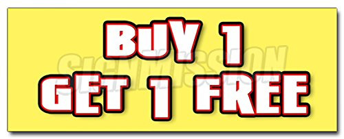 24-Inch BOGO Free Decal Sticker Buy One Get One Promotion Sale  