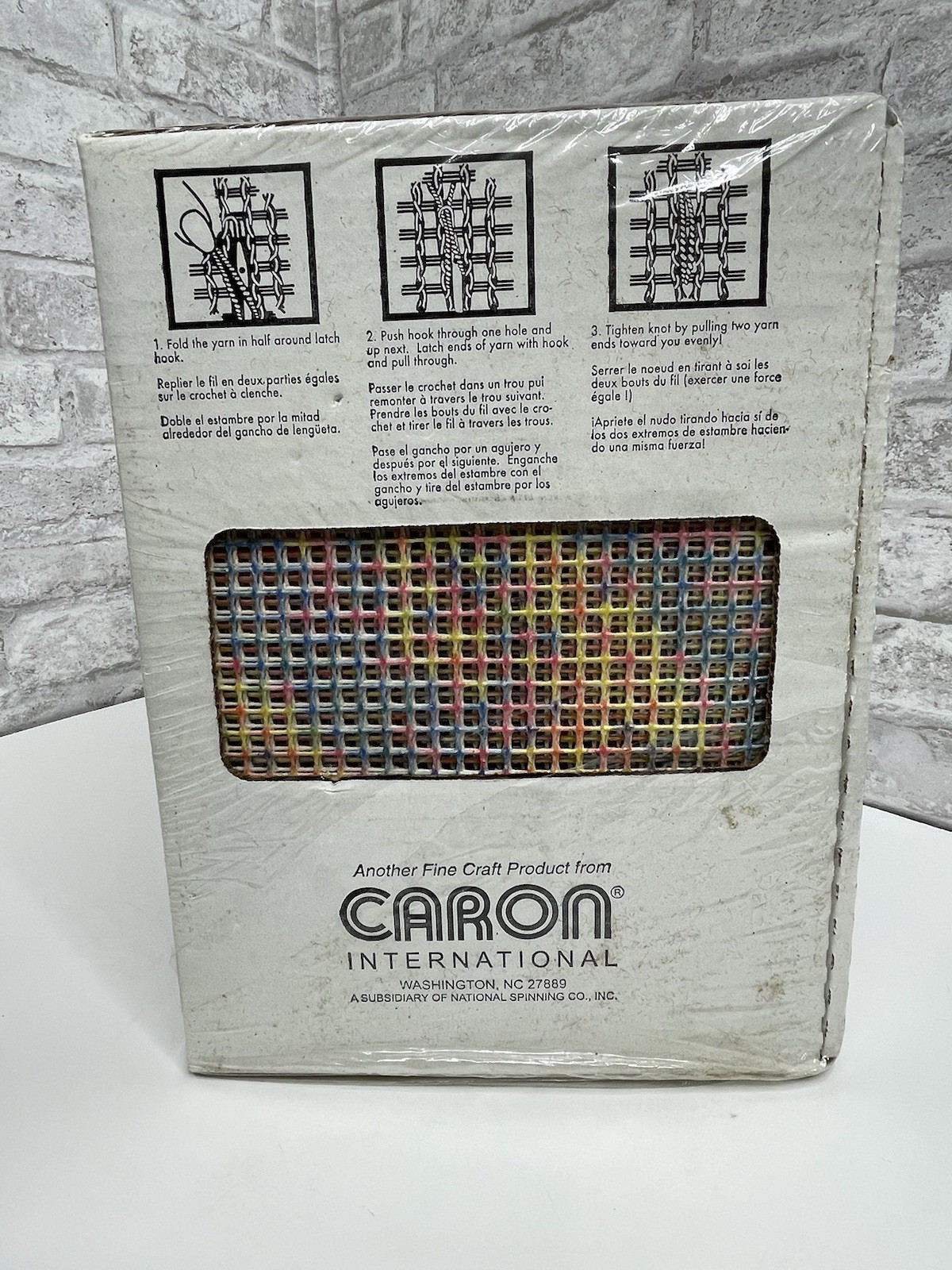 Vintage Latch Hook Kit Lion Caron Wonderart Large 27”x 40” NIB Rare Craft HTF