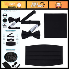 Men's Formal Satin Bowtie  Cummerbund Set - Elegant Tuxedo Accessories